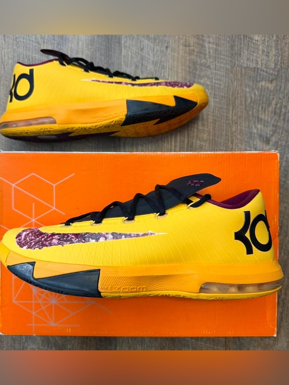 Nike KD Low Basketball Shoes - Peanut Butter and Jelly Colorway.